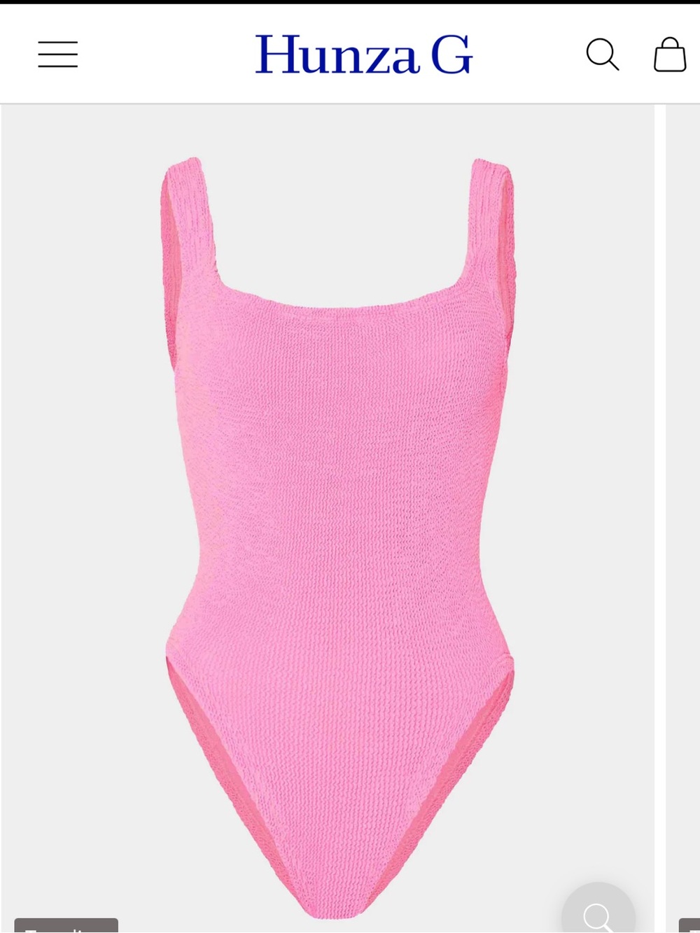 NWT Hunza G bubblegum pink swimsuit